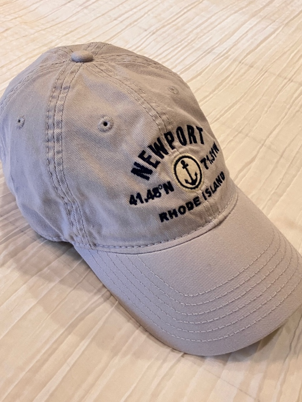 Legacy Newport RI Grey Anchor Patch Baseball Cap Hat